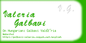 valeria galbavi business card